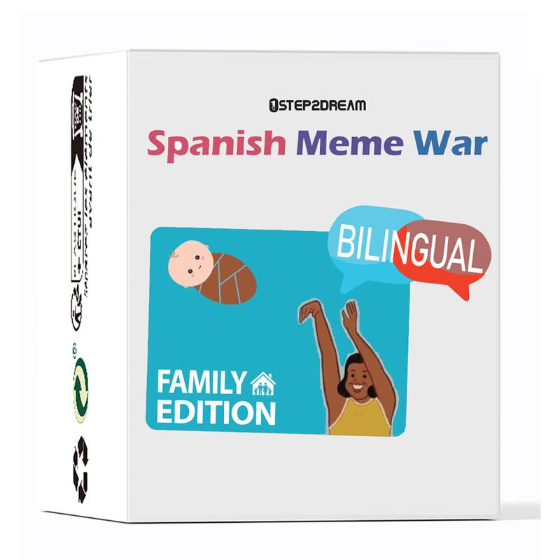 Spanish English Party Game Meme War Card Game Funny Board Games | Bilingual Family Edition