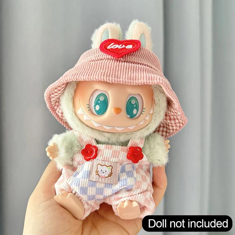 (Only Clothes) 17cm Labubu Out Fit Clothes Time To Chill Doll Clothes For Labubu II Doll Cute Clothes