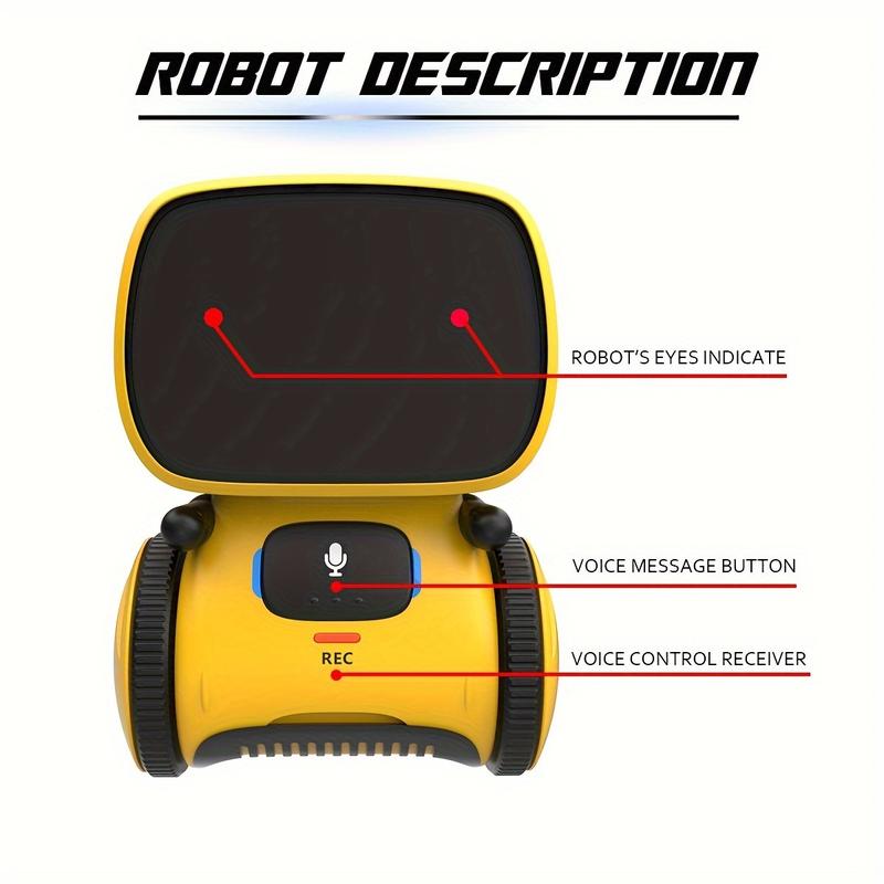 Robot Toy, STEM Toys Robotics For Kids, Dance, Sing, Speak Like You, Recorder, Touch And Voice Control, Great Gifts For Kids