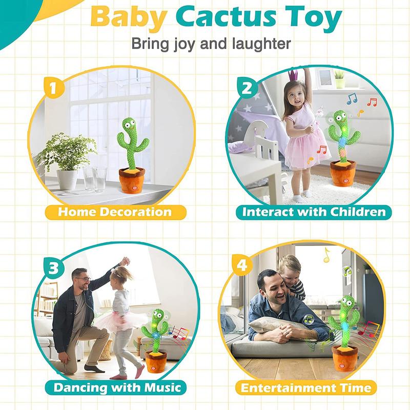 Talking Cactus Toy booo DancingCactus Toy,Talking Repeat SingingSunny Cactus Toy