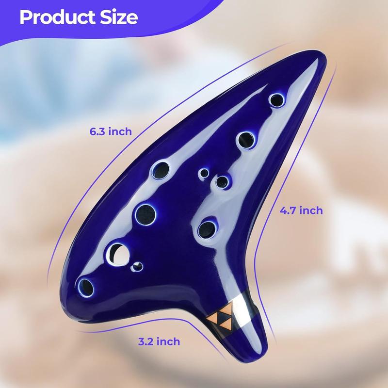 Ohuhu Zelda Ocarina with Song Book (Songs From the Legend of Zelda), 12 Hole Alto C Zelda Ocarinas Play by Link Triforce Gift for Zelda Fans with Display Stand Protective Bag