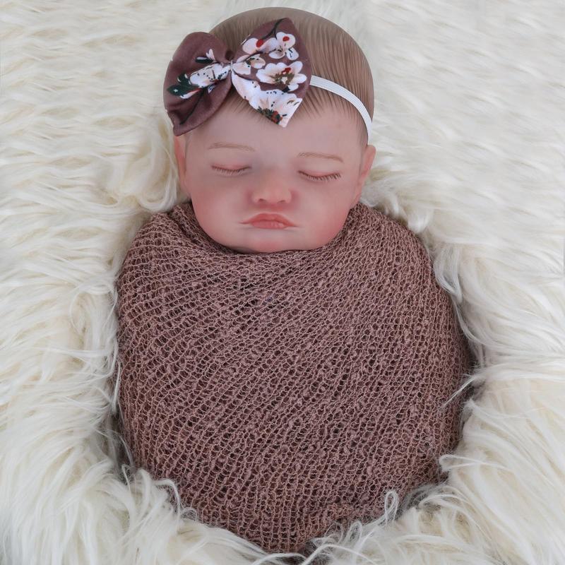 Wooroy Baby Doll_ 18 inches Ella with Cloth Body Doll_ Realistic Newborn Baby Doll, Perfect Birthday Gift, Girl Gift, Birthday Gift, Big Sister Gift, Christmas Gift