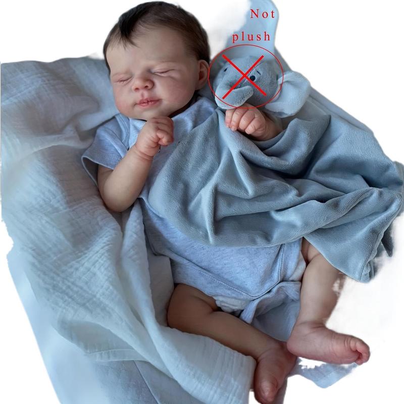 Soft Silicone Reborn Baby Doll,Realistic Newborn Baby Doll，19inch 48cm,for christmas gift,lifelike birthday gift