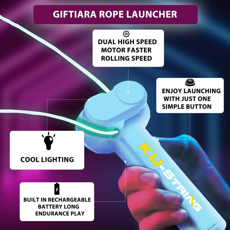 String Rope Launcher Fidget Toy, Glow in The Dark Rope Cool Shooter, Ideal Birthday