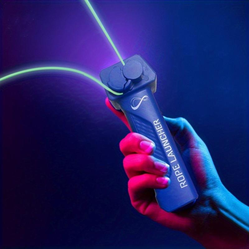 Glow-in-the-Dark Rechargeable String Shooter - Handheld Electric Rope Launcher, Perfect for Parties & Novelty Gifts, Mixed Colors