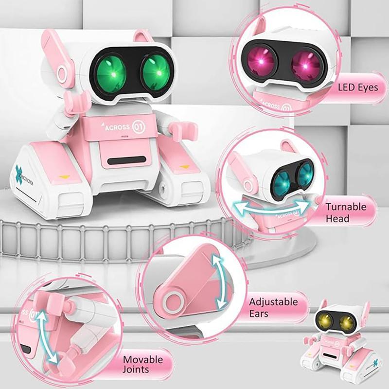 Remote Control Robot Toy, Rechargeable Robot Toy with LED Light, Dancing Robot Toy with Music, Electric Toy for Boys & Girls