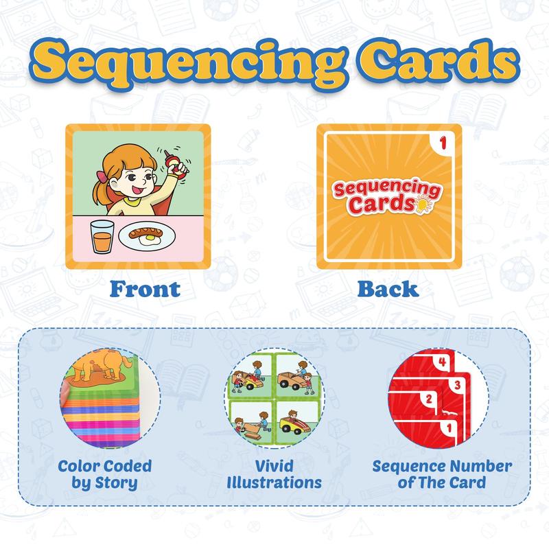 Sequencing Cards, Sequence Game, Improve Storytelling, Social Skills, Sentence Building, Learning Activities toys