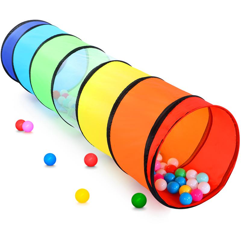 Colorful Play Tunnel for Kids - 1.75m Long, 46cm Diameter - Perfect for Indoor and Outdoor Fun!