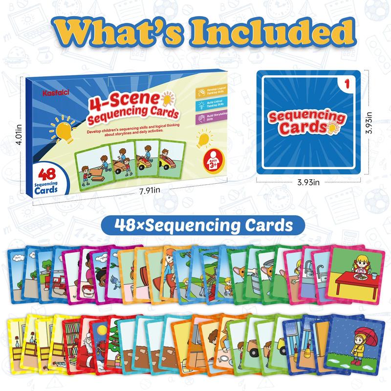 Sequencing Cards, Sequence Game, Improve Storytelling, Social Skills, Sentence Building, Learning Activities toys