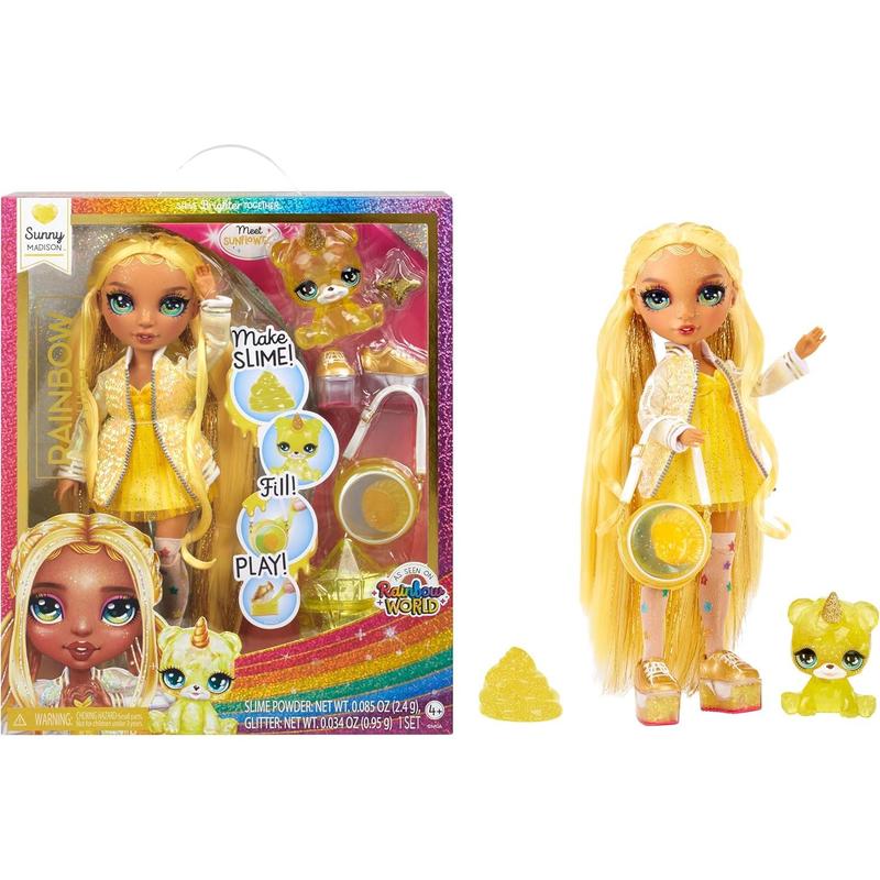 Rainbow High Sunny, Yellow with Slime Kit & Pet, Blonde 11