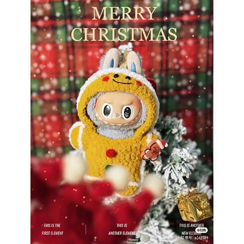 (Real photo) Labubu Christmas crochet handmade set by Labubuu Store - Suitable as a gift