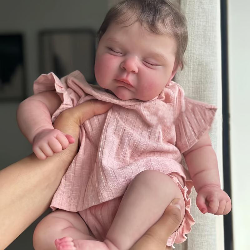 reborn baby doll,19'' Sweet Realistic-Newborn Baby Cloth Body Soft Touch Vinyl Doll With Toy Accessories For Child Birthday Christmas Gifts