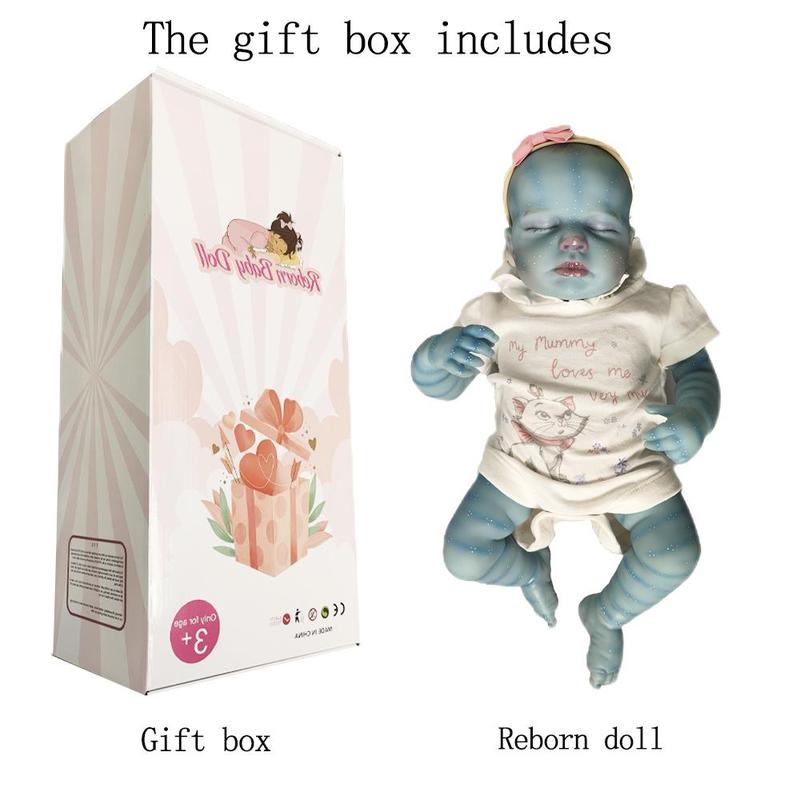 17 Inch Lifelike Reborn Doll, Cute Realistic Doll with Clothes & Gift Box, Soft Doll Toy for Birthday & Festival Gifts