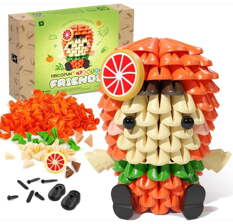 TRICOFUN Fruity Friends Ollie Building Blocks toys-Best gift for kids, Cool gift for Christmas building toy creative toy building brick enlightenment building