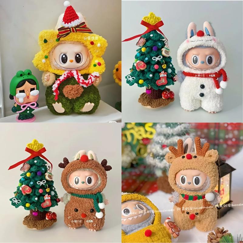 (Real photo) Labubu Christmas crochet handmade set by Labubuu Store - Suitable as a gift