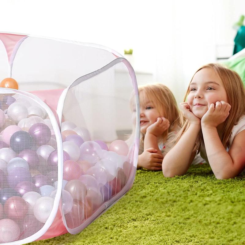 Christmas gift  Kids Ball Pit Large Pop Up Children Ball Play Tent for Toddlers Girls Boys for Indoor Outdoor Baby Playpen with Carry Tote, Balls Not Included (Pink)…