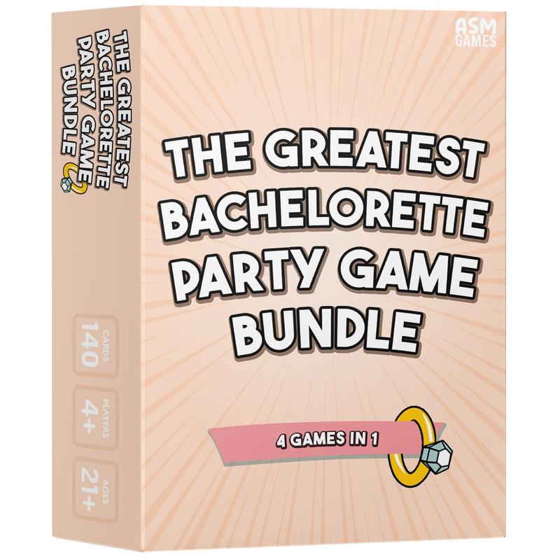 The Greatest Bachelorette Party Game Bundle - 4 Games in 1, Perfect for Girls Night or Bridal Shower