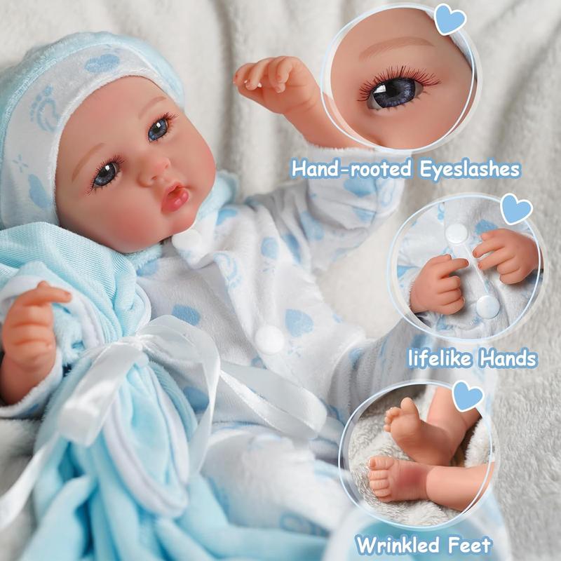 Baby Dolls Boy 15 inch Full Vinyl Body Anatomically Correct - Realistic Cute Soft Body Baby Doll Real Life Baby Dolls with Accessories for 3+ Year Old Gifts