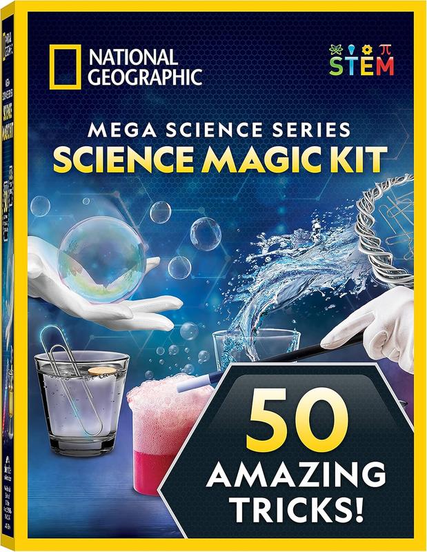 NATIONAL GEOGRAPHIC Science Magic Kit – Science Kit for Kids with 50 Unique, Chemistry Set and STEM Project, A Great Gift for Boys and Girls