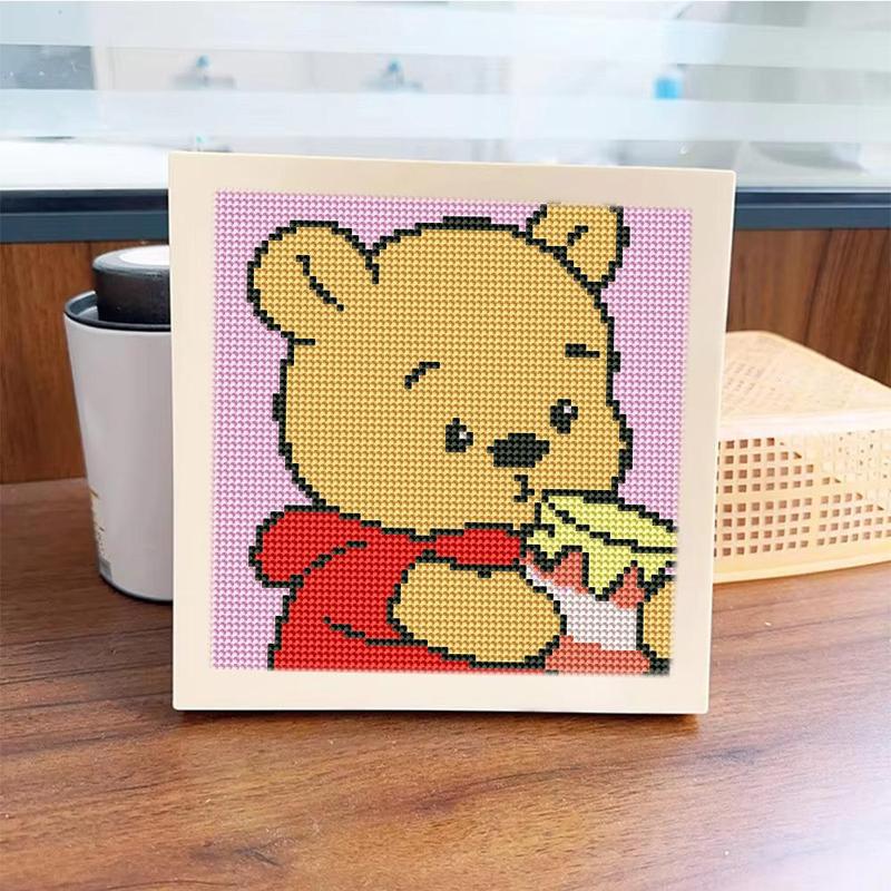 Winnie The Pooh Pattern DIY Diamond Arts Colorful Painting Kit without Frame, DIY 5D Diamond Arts Colorful Painting for Bedroom Home Wall Decor