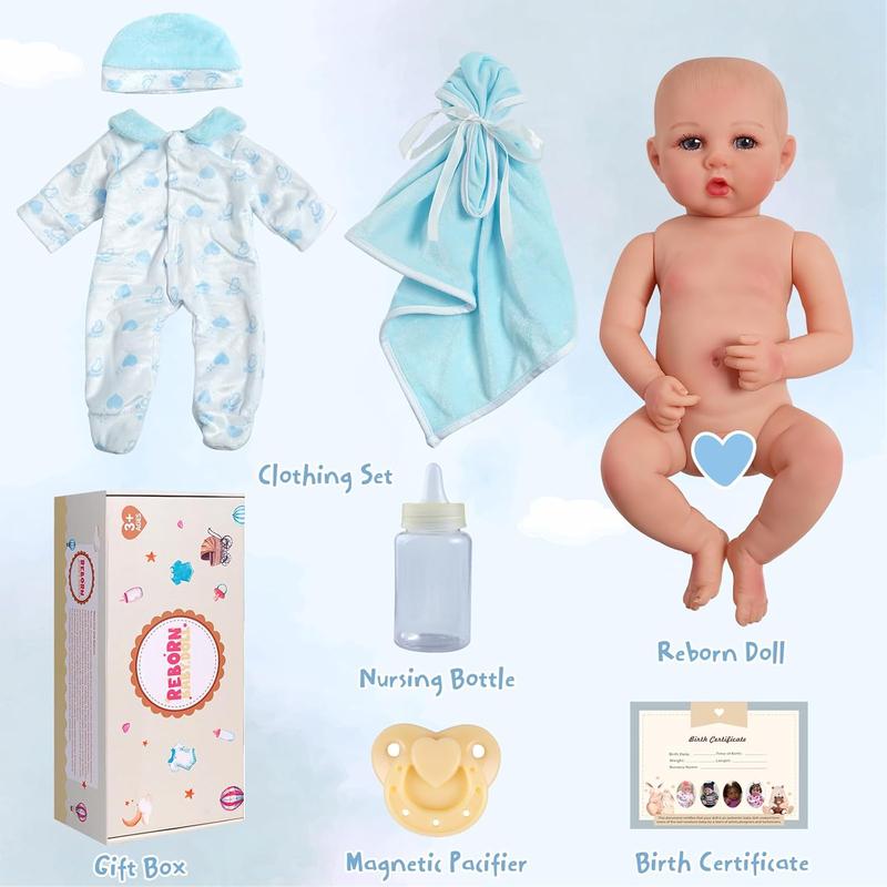 Baby Dolls Boy 15 inch Full Vinyl Body Anatomically Correct - Realistic Cute Soft Body Baby Doll Real Life Baby Dolls with Accessories for 3+ Year Old Gifts