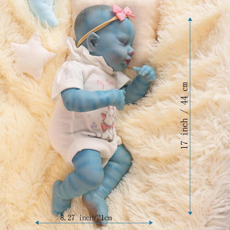 17 Inch Lifelike Reborn Doll, Cute Realistic Doll with Clothes & Gift Box, Soft Doll Toy for Birthday & Festival Gifts