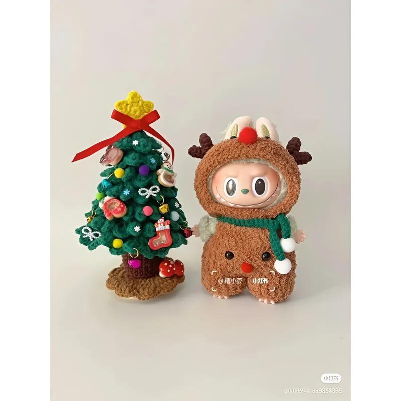 (Real photo) Labubu Christmas crochet handmade set by Labubuu Store - Suitable as a gift