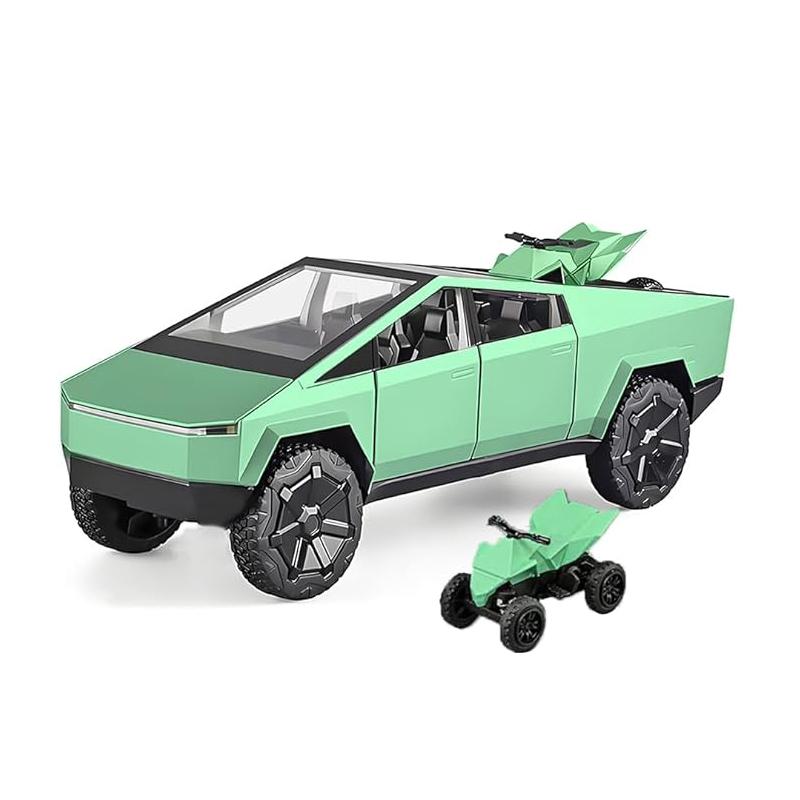 Tesla Cybertruck 1:32 Scale Model with Light, Sound, and Friction Pull Back Car – Futuristic Design, Perfect for Collectors and Kids’ Playtime