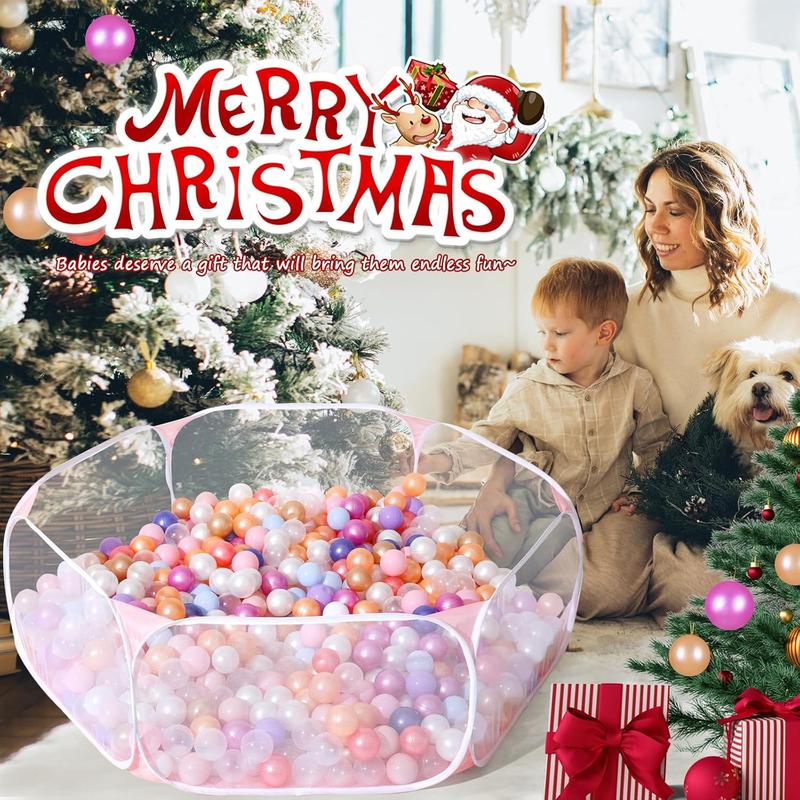 Christmas gift  Kids Ball Pit Large Pop Up Children Ball Play Tent for Toddlers Girls Boys for Indoor Outdoor Baby Playpen with Carry Tote, Balls Not Included (Pink)…