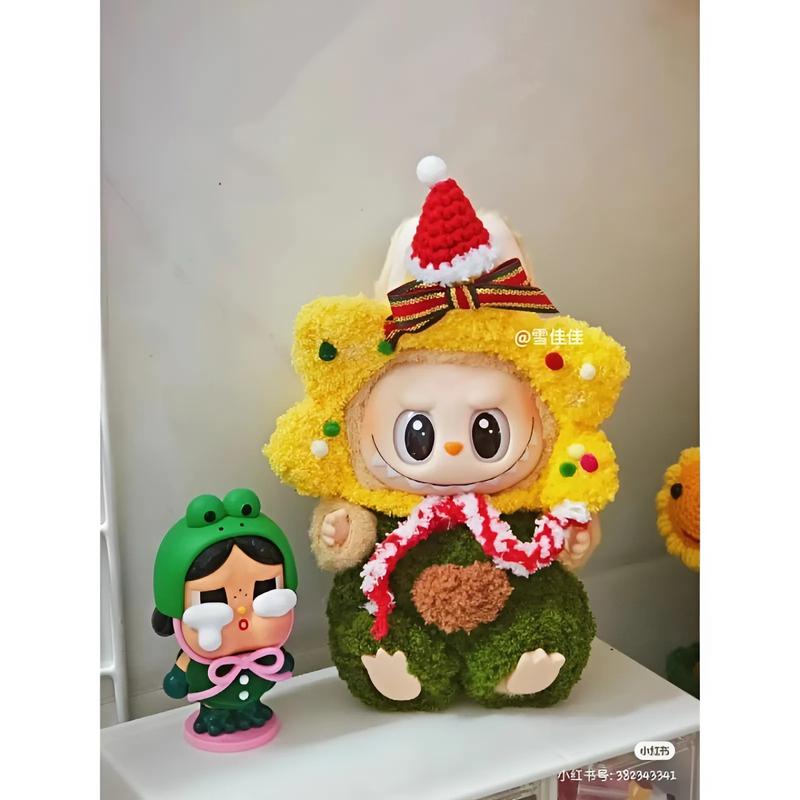 (Real photo) Labubu Christmas crochet handmade set by Labubuu Store - Suitable as a gift