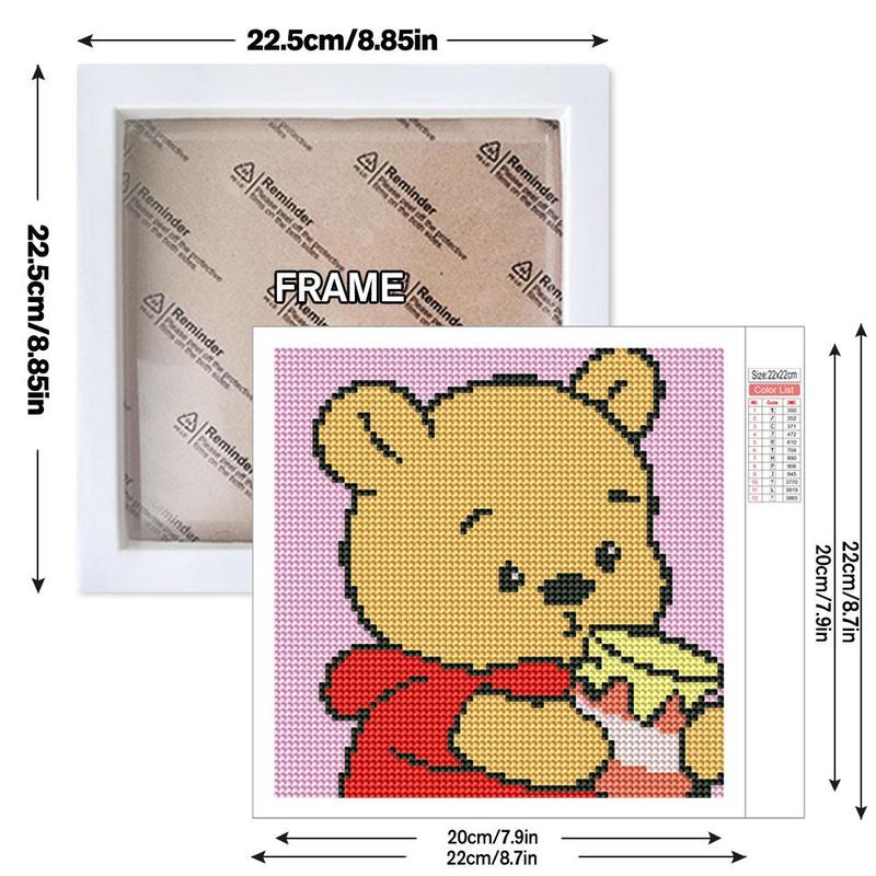 Winnie The Pooh Pattern DIY Diamond Arts Colorful Painting Kit without Frame, DIY 5D Diamond Arts Colorful Painting for Bedroom Home Wall Decor