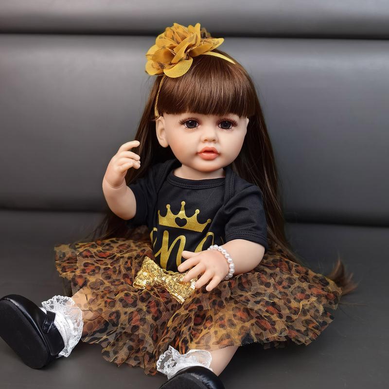 MADOLL 55cm 22inch Realistic Reborn Baby Doll Full Vinyl Body, Perfect Gifts For Birthdays, Halloween, Thanksgiving, And Christmas