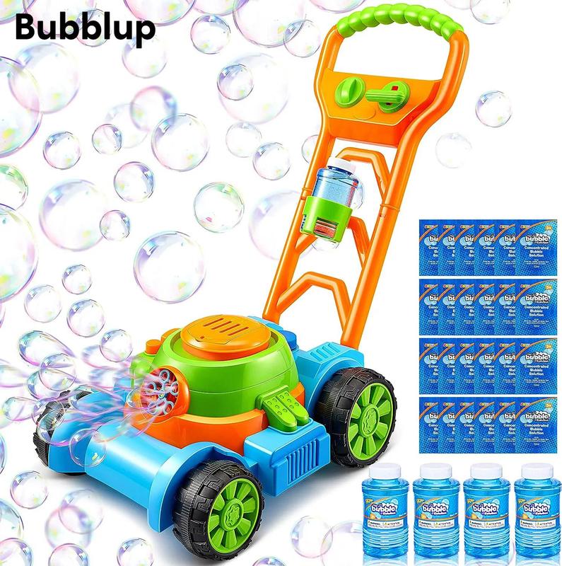 Kids Toys Automatic Bubble Mover Bubble Machine Summer Outdoor Toys Games, Automatic Bubble Mover Push Toy Gift