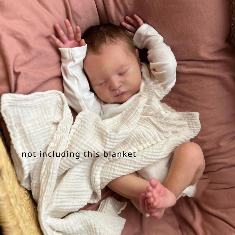 48cm Soft Silicone Asleep Reborn Baby Art Doll Toy For Girl 19inch Bebe with 3D-paint Skin and Visible Veins Like Real Birthday Gift