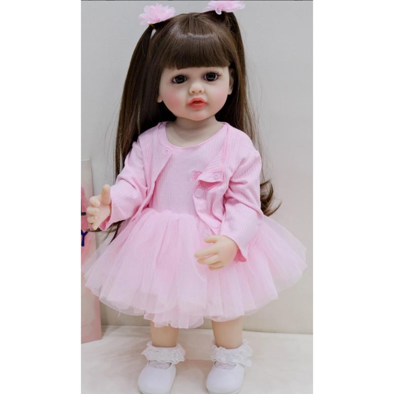 MADOLL 55cm 22inch Realistic Reborn Baby Doll Full Vinyl Body, Perfect Gifts For Birthdays, Halloween, Thanksgiving, And Christmas