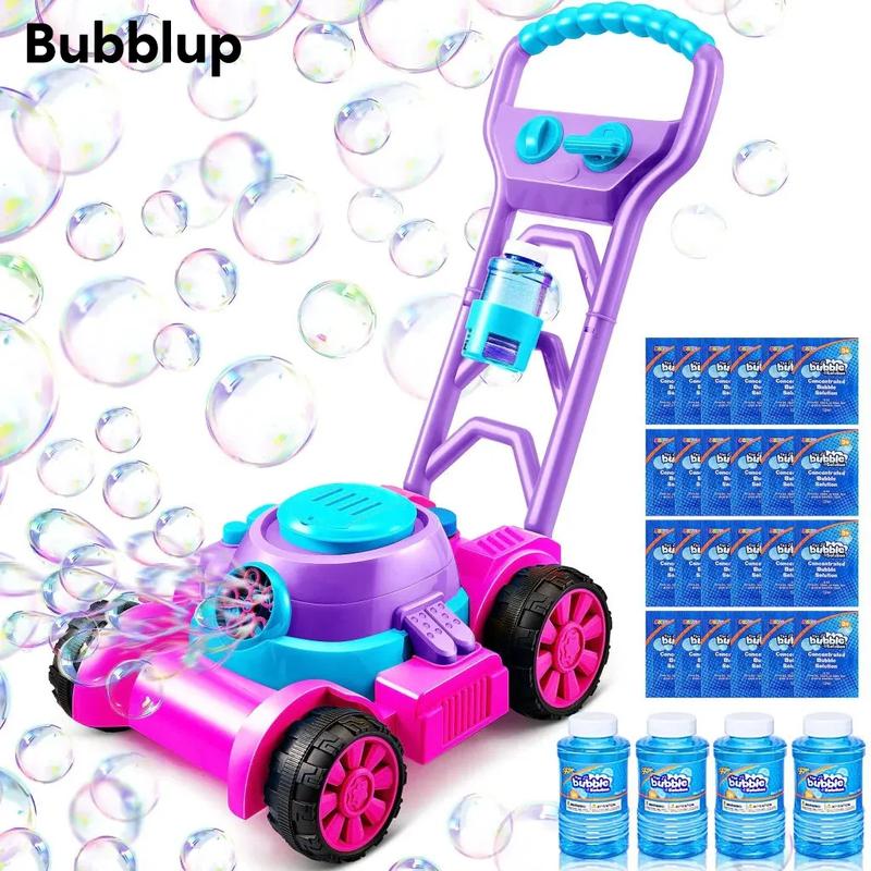 Kids Toys Automatic Bubble Mover Bubble Machine Summer Outdoor Toys Games, Automatic Bubble Mover Push Toy Gift