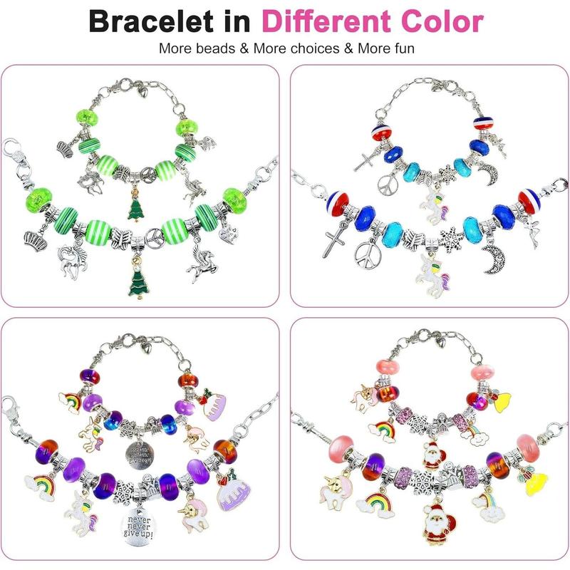 Charm Bracelet Making Kit for Girls, Toys Jewelry Making Kit 8-12, Unicorn Gifts for Teen Girls Age 6-8, Arts and Crafts for Kids Ages 6 7 8 9 10 11 12 13 Birthday