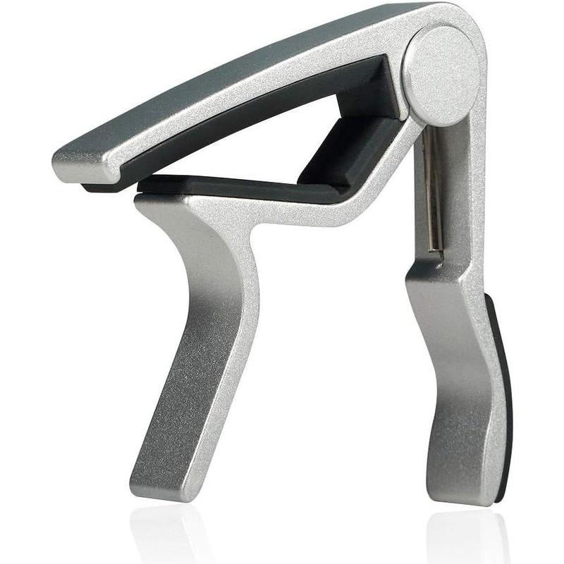 Guitar capo for 6 String Steel Acoustic and Electric Guitars with 5 Picks for Free,Silver