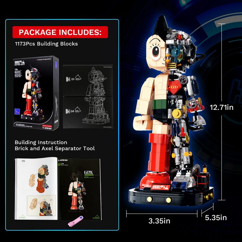 PANTASY Astro Boy Building Kit, Creative Collectible Construction Set for Adults and Teens, Detailed Build-and-Display Model, Perfect for Home or Office, Unique Birthday Gift Idea, 1250 Pieces