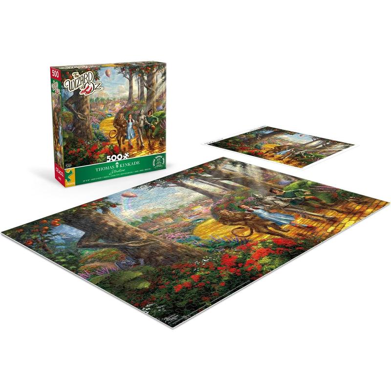 Thomas Kincaid - Walking along the Yellow Brick Road -500 puzzle pieces, 24 x 18