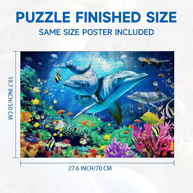 Nattork Jigsaw Puzzles 1000 Pieces for Adults, Families (Sea World) Pieces Fit Together Perfectly