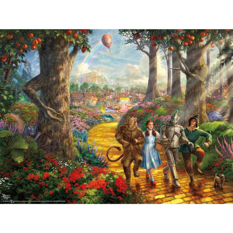 Thomas Kincaid - Walking along the Yellow Brick Road -500 puzzle pieces, 24 x 18