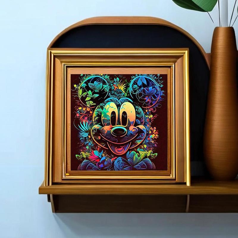 Cartoon Pattern DIY Diamond Arts Colorful Painting Kit without Frame, DIY 5D Diamond Arts Colorful Painting for Bedroom Wall Craft Decoration