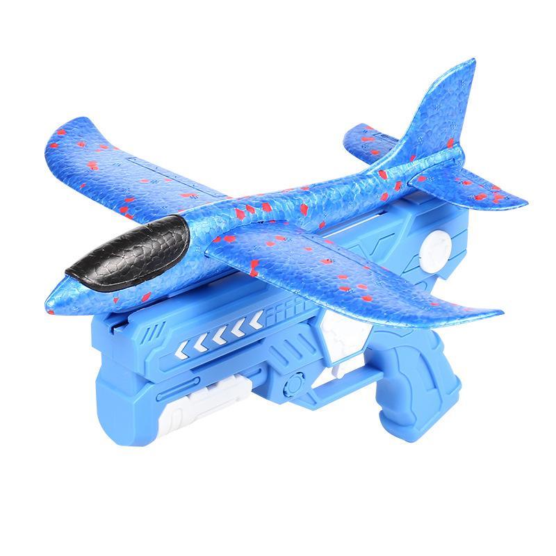 Airplane shooting toys, 1 bubble airplane launcher with 1 airplane, kids outdoor shooting toys, ejection airplane gun mode, suitable for boys and girls, three colors optional