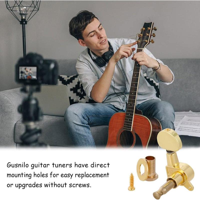 Guitar Tuning Pegs 6 Pcs 3l3r Acoustic Guitar Tuner Guitar Pegs Guitar Parts Guitar Machine Heads Knobs Guitar Replacement Buttons Knobs