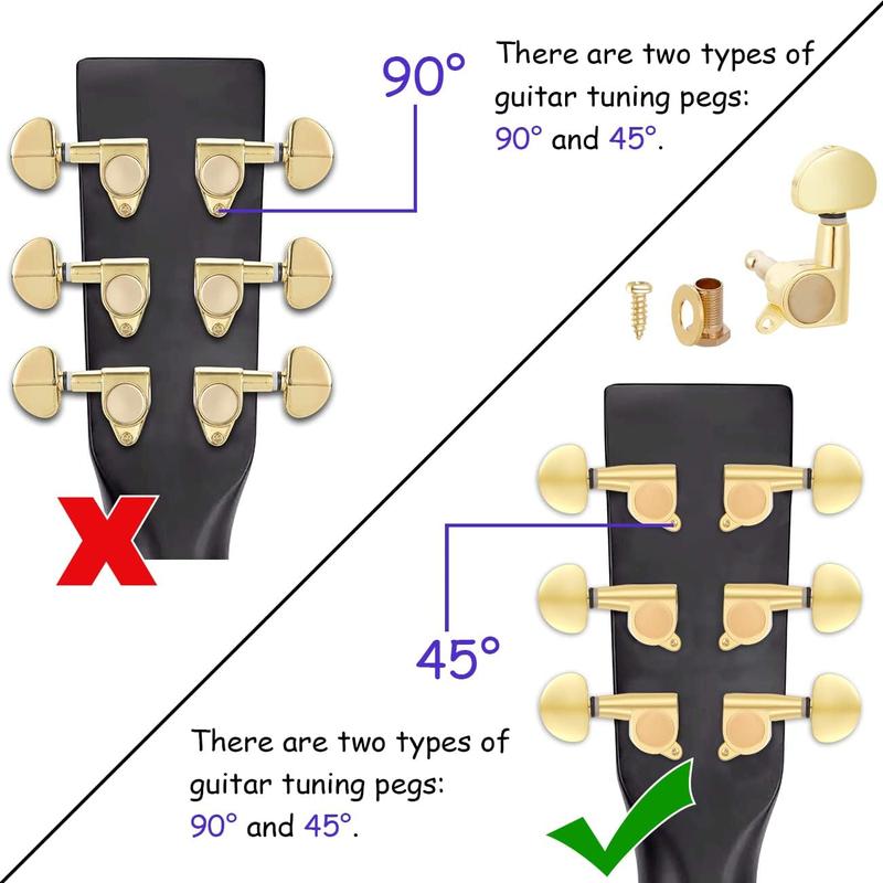 Guitar Tuning Pegs 6 Pcs 3l3r Acoustic Guitar Tuner Guitar Pegs Guitar Parts Guitar Machine Heads Knobs Guitar Replacement Buttons Knobs