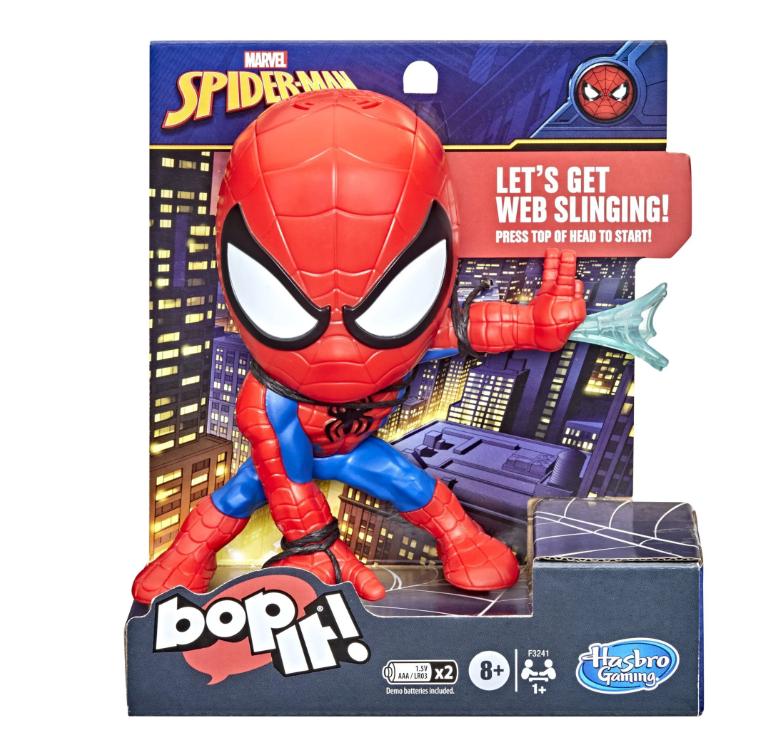 Bop It! Marvel Spider-Man Edition Family Party Game for Kids and Family Ages 8 and Up, 1+ Players