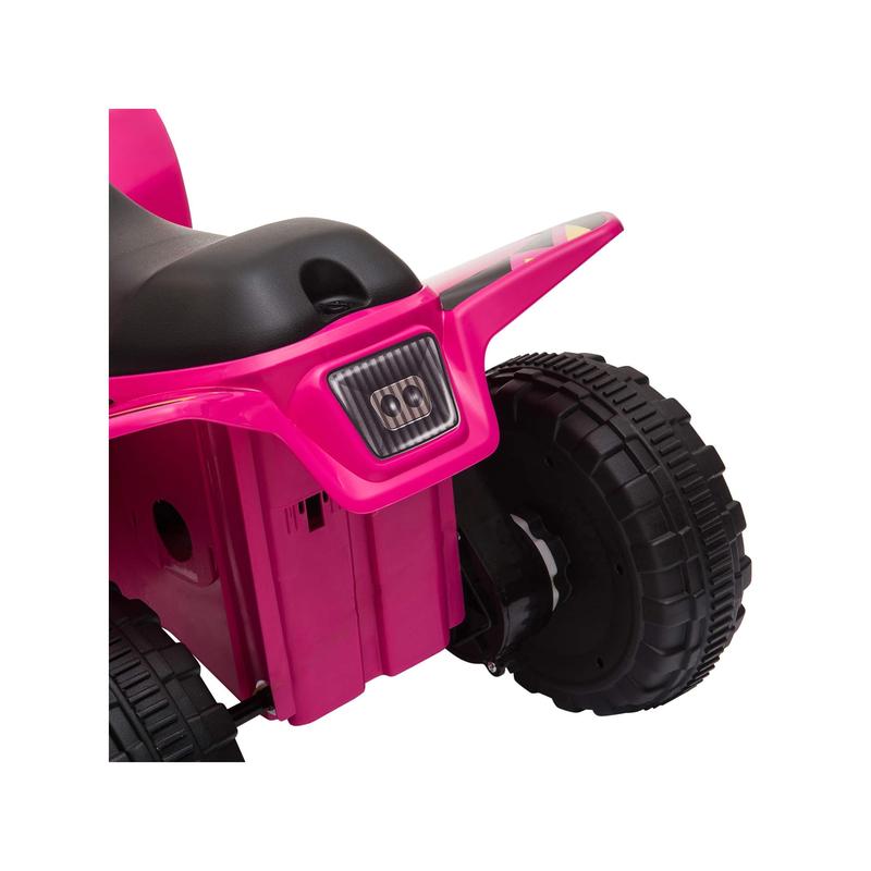 Aosom 6V Kids ATV Ride on 4-Wheeler Car, Electric Quad Toy Battery Powered Vehicle with Forward  Reverse Switch for 18-36 Months Old Toddlers, Pink