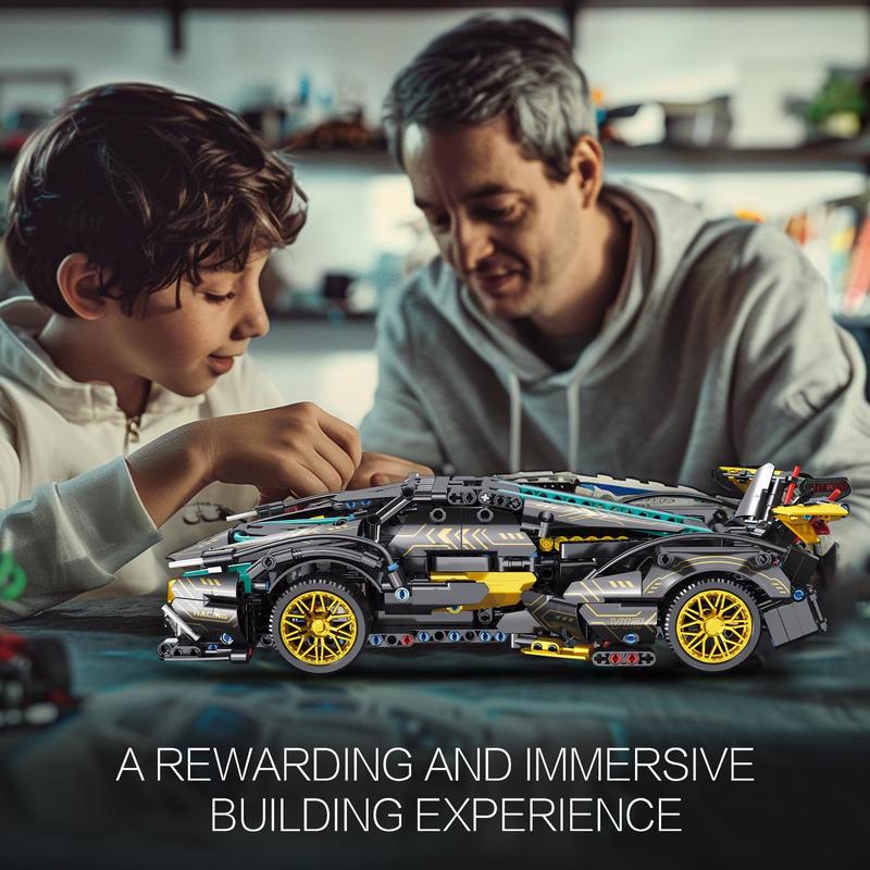 Technic Sports Car Building Blocks Toys Boys or Adults Kits 1:14 MOC Lambo V12 Building Set Speed Champions Raceing Car Model Vehicle Set,Collectible Race Car for 10 12 14+ Year Boys(1012pcs)