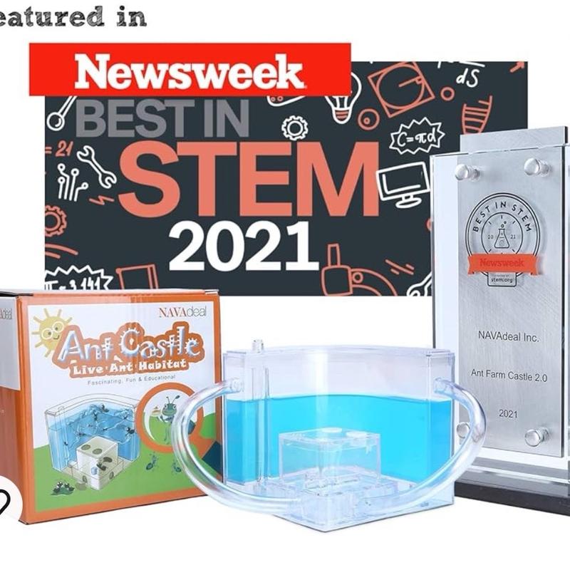 Ant Farm Castle 2.0 with Connecting Tube, Ant Habitat Science Learning Kit, Best STEM 2021 Educational Kids Toy, Study Insect Behavior at Home & School, Plant Based Blue Gel 3D Maze Ecosystem